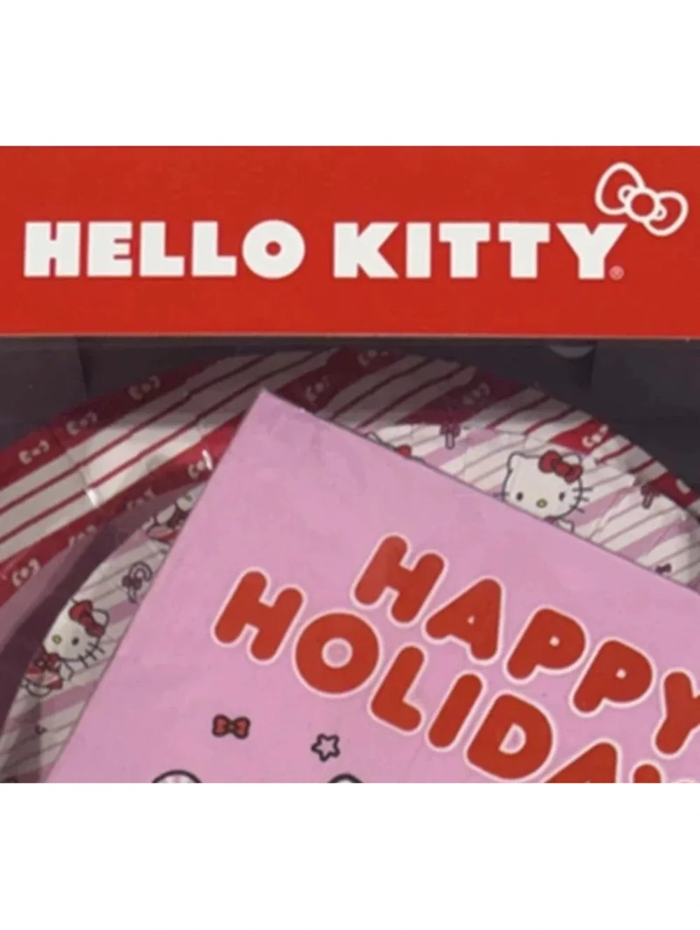 Hello Kitty Peppermint Christmas Paper Tableware Party